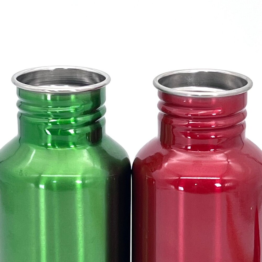 Cool Gear Stainless Steel Water Bottles 2-Pack 650ml BPA Free Holiday Red Green - Picture 13 of 14